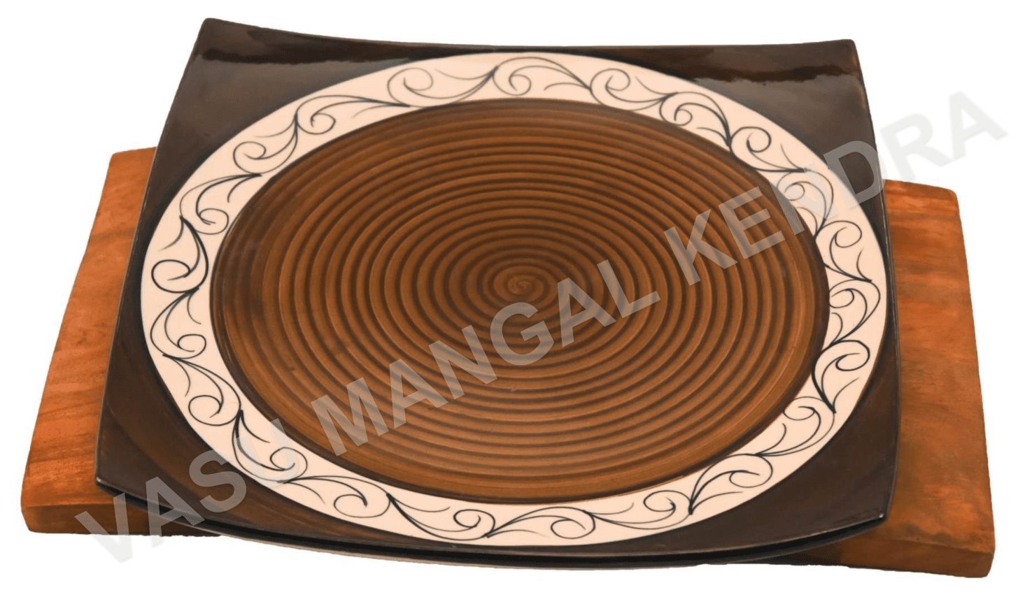 Artisanal Fluted Ceramic Platter