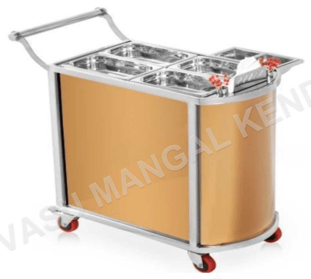 Golden Snacks Trolley (DB167) — Vasu Mangal Kendra