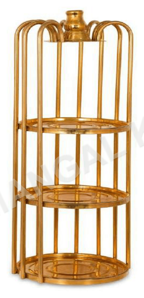 Golden Plate Stand (GS154) — Vasu Mangal Kendra