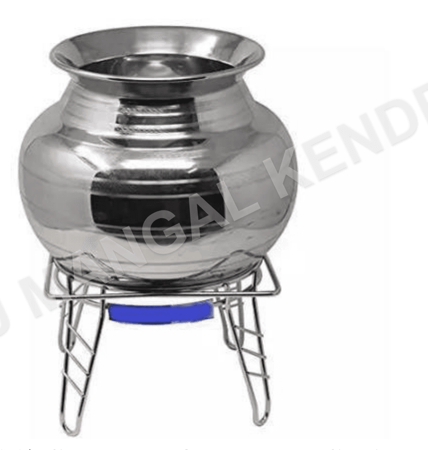Steel POT WITH Stand (SP230) — Vasu Mangal Kendra