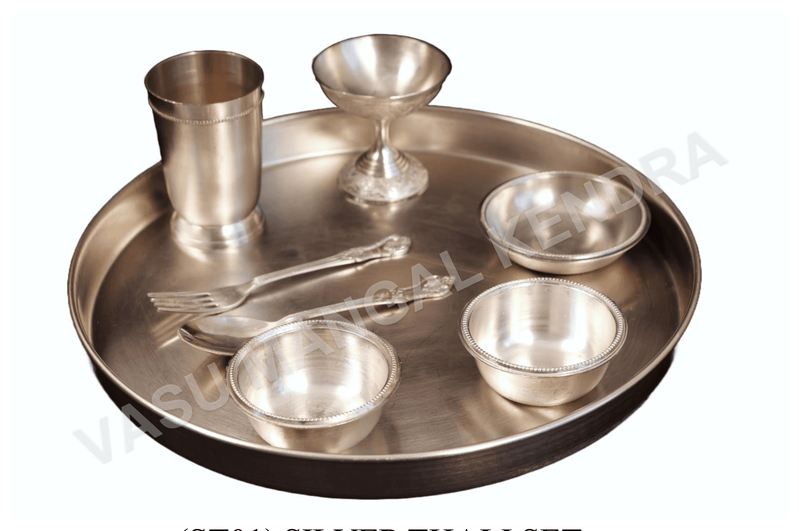 Silver Thali SET (ST01) — Vasu Mangal Kendra