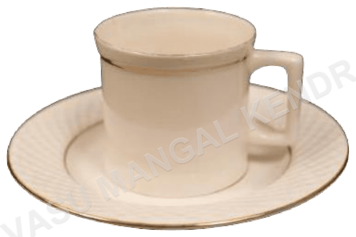 Ceramic TEA CUP WITH Saucer (TC02) — Vasu Mangal Kendra